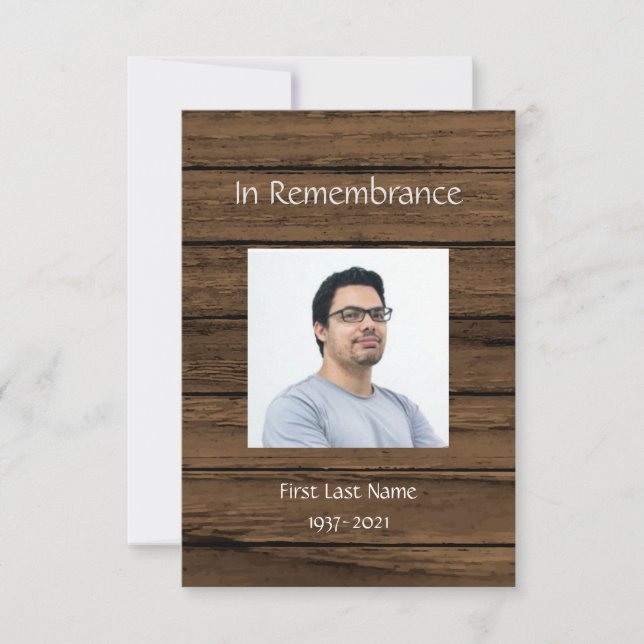 Memorial Service Invite Masculine  (Front)