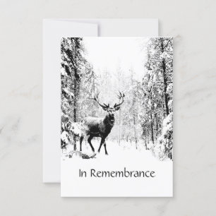 Memorial Service Invite Masculine Stag Deer Art