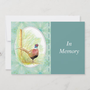 Memorial Service Invite Ring-Necked Pheasant