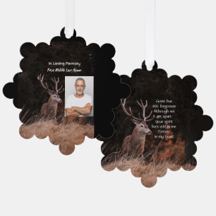 Memorial Service Invite Stag Deer Outdoorsman