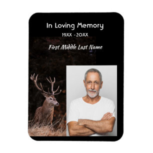 Memorial Service Invite Stag Deer Outdoorsman Magnet