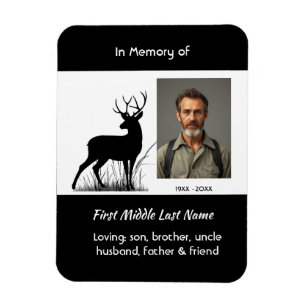 Memorial Service Invite Stag Deer Outdoorsman  Magnet
