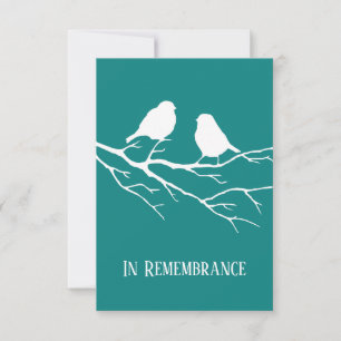 Memorial Service Invite Two Bird Silhouette