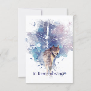 Memorial Service Invite Wolf Wildlife Art