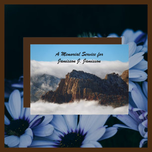 Memorial Service, Nestled Clouds Celebration Life  Invitation