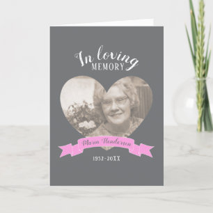 Memorial service photo pink ribbon program programme