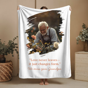 Memorial Sherpa Blanket Loss of Loved One Photo