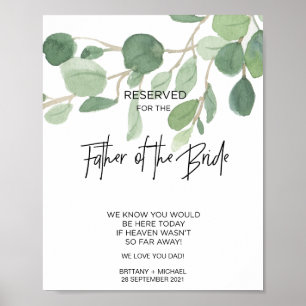 Memorial Sign for Father of the Bride Weddings