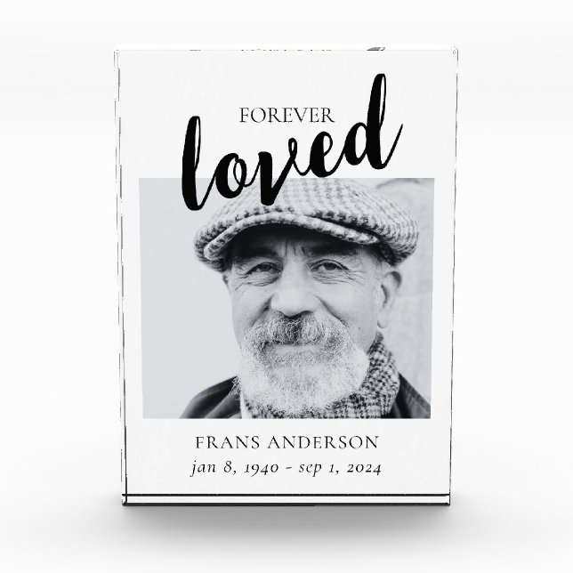 Memorial Sign Funeral Welcome Sign Photo Block (Front)