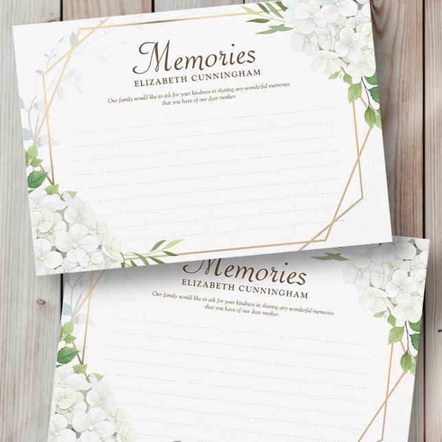 Memorial Simple Floral Geometric Woodsy Photo RSVP Card (Creator Uploaded)