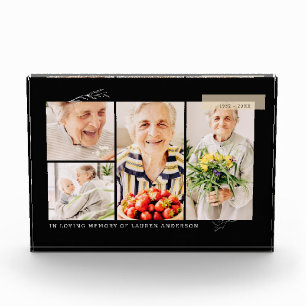 Memorial Simple Modern 4 Grid Photo Block