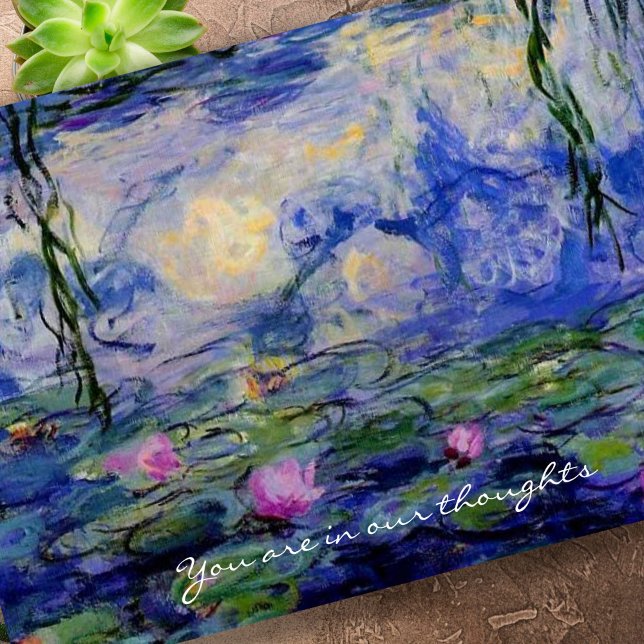 Memorial Sorry For Your Loss Water Lilies Sympathy Card (Water Lilies Memorial Sympathy Cards, Sorry for your loss cards)