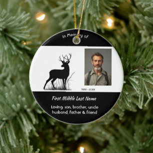  Memorial Stag Deer Outdoorsman Ceramic Tree Decoration