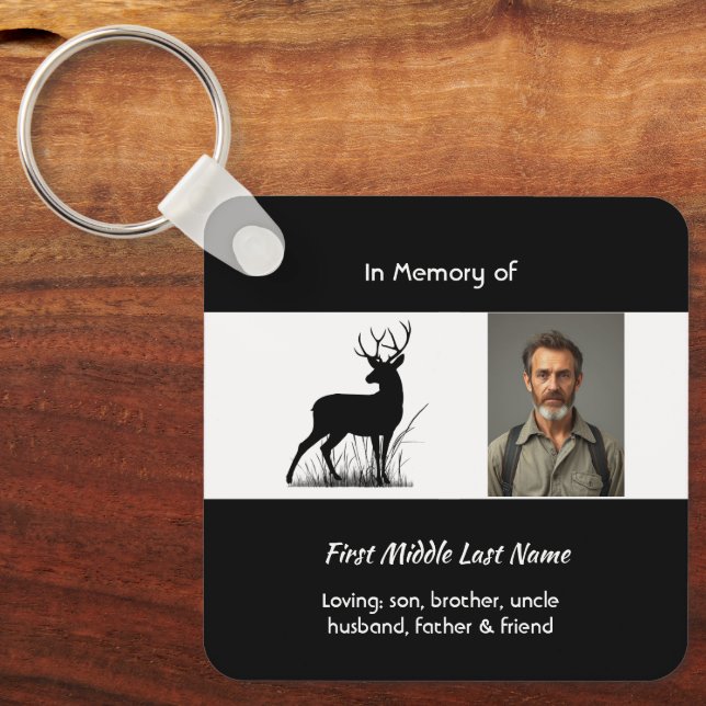  Memorial Stag Deer Outdoorsman Key Ring (Front)