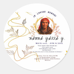Memorial Sticker – Custom Round Design