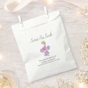 Memorial Sweet Pea Seed Funeral Favour Bags