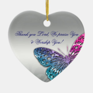 Memorial Sympathy Funeral Butterfly Christian Lord Ceramic Tree Decoration