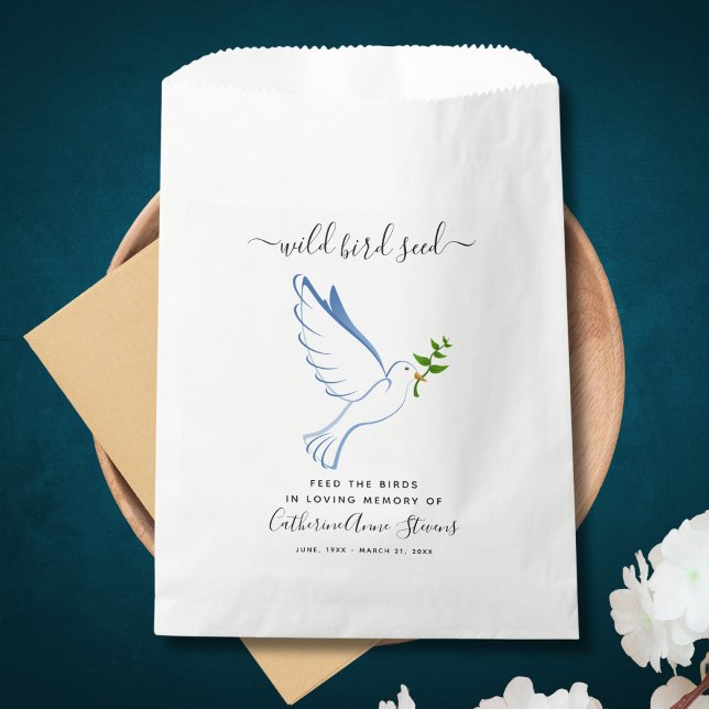 Memorial Sympathy Wild Bird Seed Funeral Keepsake  Favour Bags (Creator Uploaded)