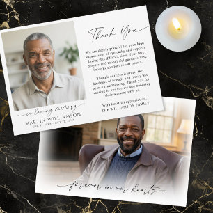 Memorial Thank You 2 Photo In Loving Memory Script