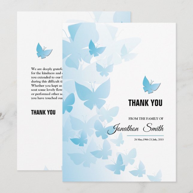 Memorial Thank You Card (Front/Back)