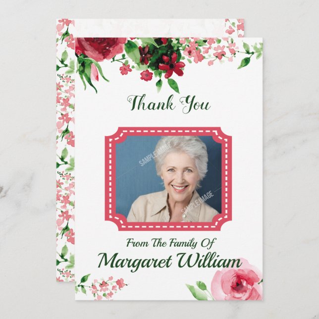 Memorial Thank You Card (Front/Back)