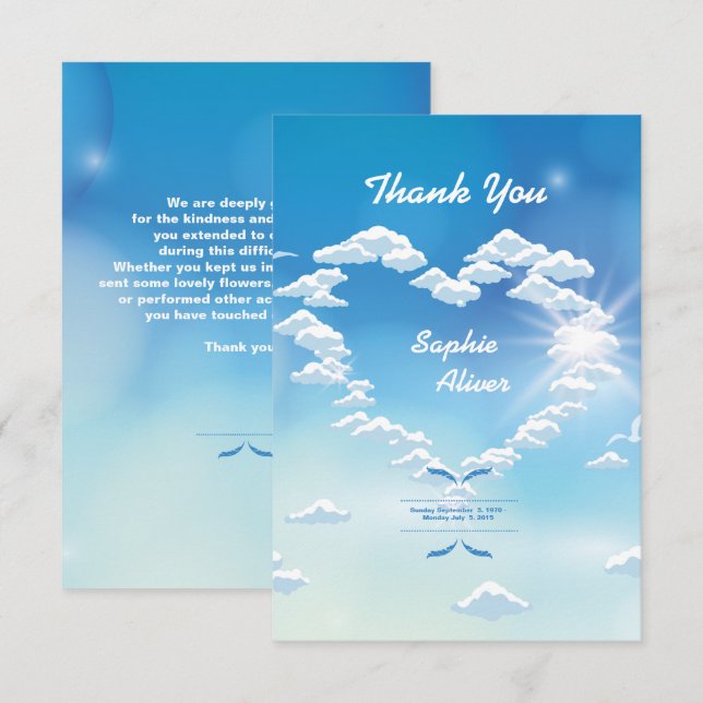 Memorial Thank You Card (Front/Back)