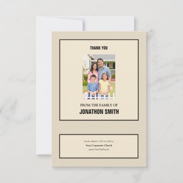 Memorial Thank You Card (Front)