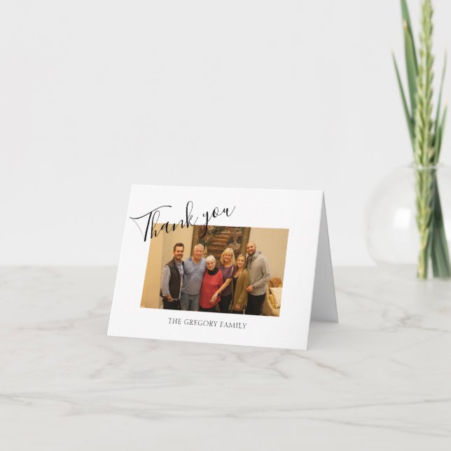 Memorial Thank you Classic Black and White  (Front)