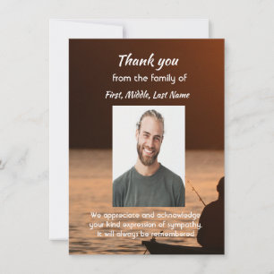 Memorial Thank You Fishing Fisherman Card