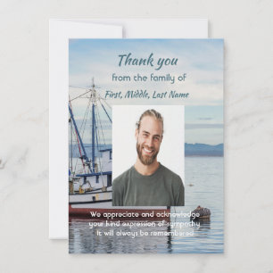 Memorial Thank You Fishing Fisherman Card