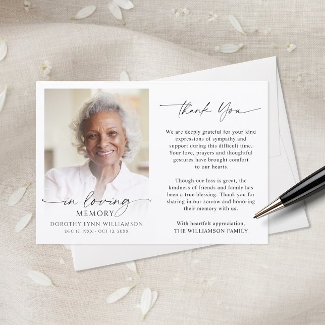 Memorial Thank You In Loving Memory Photo (Creator Uploaded)