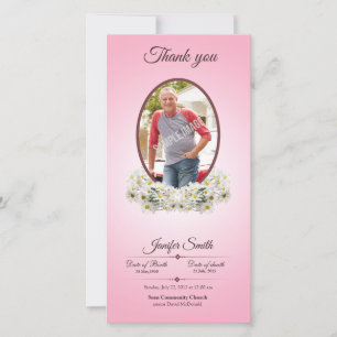 Memorial Thank You Photo Card