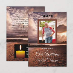 Memorial Thank You Photo Card