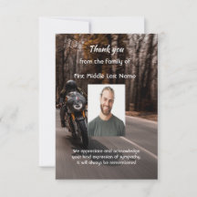 Memorial Thank you Photo Motorcycle Biker 