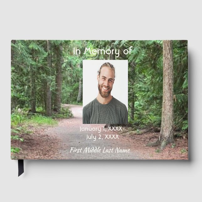 Memorial Trail Path Walk Hike Forest Guest Book (Front)