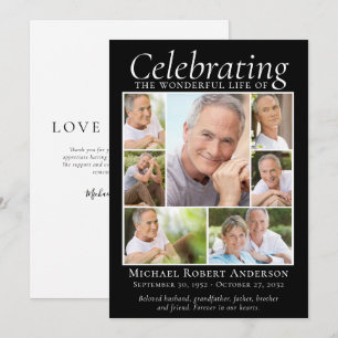 Memorial Tribute Photo Collage Keepsake Thank You 