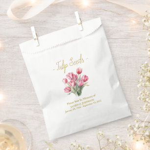 Memorial Tulip Seed Funeral  Favour Bags