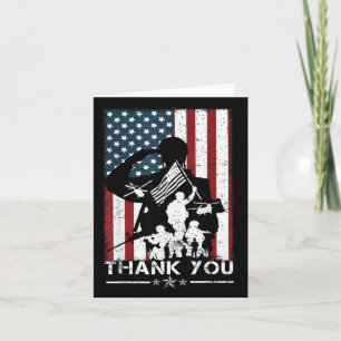 Memorial Veterans Day Thank You Military We Forget Card