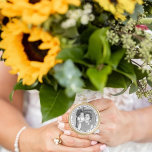 Memorial Wedding Bouquet Charm Bride Gold Plated Necklace<br><div class="desc">Honour a loved one’s memory on your special day with this gold-plated memorial wedding bouquet charm necklace. This elegant charm features a customisable photo, allowing you to carry a cherished person close as you walk down the aisle. Easily attach it to your bouquet or wear it as a necklace to...</div>