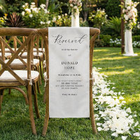 Memorial Wedding Chair Sign Reserved Cloth