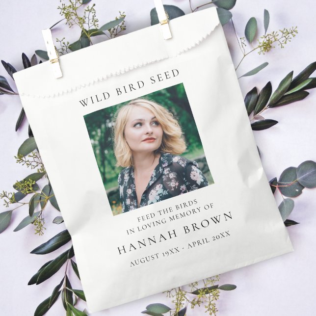 Memorial Wild Bird Seed | Elegant Chic Funeral Favour Bags (Creator Uploaded)
