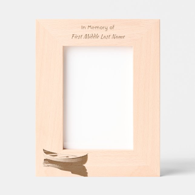 Memorial Wilderness Lake Canoe Etched Frames (Front)