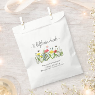 Memorial Wildflower Seed Funeral Favour Bags
