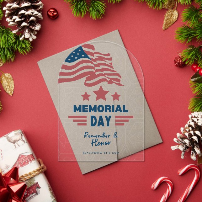 #MemorialDayRemember&HonorAcrylicInvitation Acrylic Invitations (Insitu (Holiday))