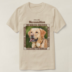 Memorialise Your Dog Custom Photo and Name T-Shirt