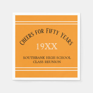 Memories! 50th Class Reunion party Napkins