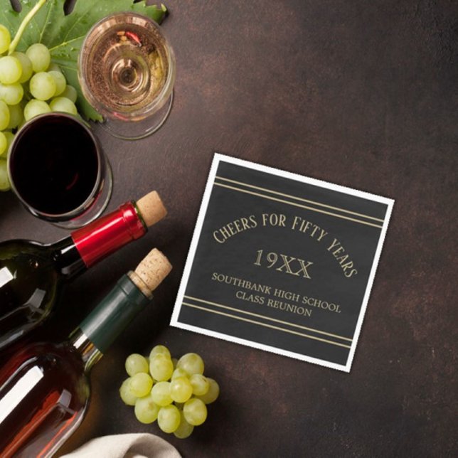 Memories! 50th Class Reunion party  Napkins (Creator Uploaded)