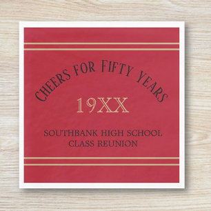 Memories! 50th Class Reunion party  Napkins