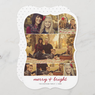 Memories 6 Photo Bracket Holiday Greeting Card