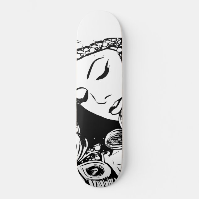 Memories Abstract woman Surreal Original art  Skateboard (Front)